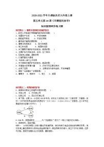 人教部编版九年级上册第16课 早期殖民掠夺精品综合训练题
