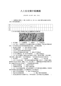 人教版八级历史上册期中 检测题（含中考真题）