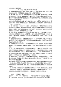 八年级历史上册复习提纲