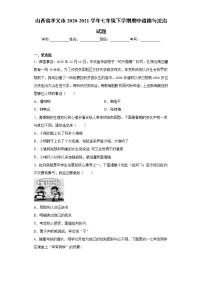 山西省孝义市2020-2021学年七年级下学期期中道德与法治试题（word版 含答案）