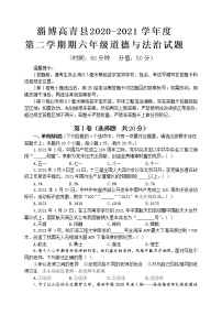 山东省淄博市高青县2020-2021学年五四学制六年级下学期期末考试道德与法治试题（word版 含答案）