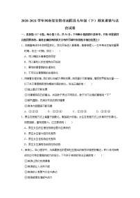 2020-2021学年河南省安阳市汤阴县七年级（下）期末道德与法治试卷  解析版