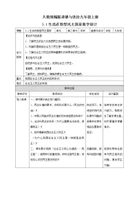 人教部编版九年级上册(道德与法治)生活在新型民主国家教案设计