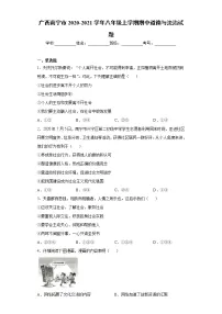 广西南宁市2020-2021学年八年级上学期期中道德与法治试题(word版 含答案)
