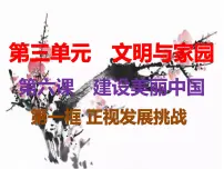 初中政治思品人教部编版九年级上册（道德与法治）正视发展挑战教学课件ppt