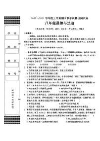 广西百色市田东县2020-2021学年八年级上学期期末教学质量检测道德与法治试题 （含答案）