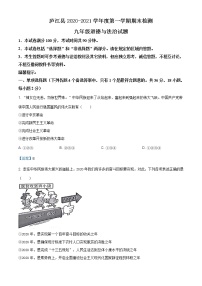 安徽省合肥市庐江县2020-2021学年九年级上学期期末道德与法治试题（含答案）