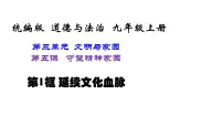 政治思品九年级上册(道德与法治)第三单元 文明与家园第五课 守望精神家园延续文化血脉课堂教学课件ppt