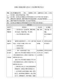 初中政治思品人教部编版八年级下册（道德与法治）第四单元 崇尚法治精神第七课 尊重自由平等自由平等的追求教学设计