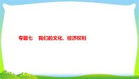 中考政治复习专题七我们的文化、经济权利优质课件PPT