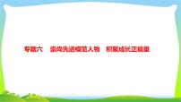 中考政治复习专题六崇尚先进模范人物积聚成长正能量优质课件PPT