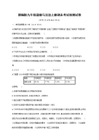 人教部编版九年级道德与法治上册《期末考试综合检测试卷》测试题及参考答案