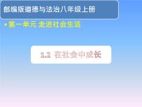 初中政治 (道德与法治)第一单元 走进社会生活第一课 丰富的社会生活在社会中成长课前预习ppt课件