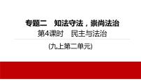 2022年河北中考道德与法治一轮复习课件：专题二  第4课时　民主与法治