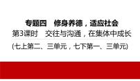 2022年河北中考道德与法治一轮复习课件：专题四第3课时　交往与沟通，在集体中成长