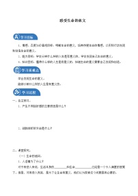 2020-2021学年感受生命的意义学案设计