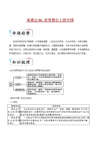 2022年中考道德与法治重难点专练06  世界舞台上的中国