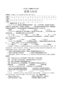 河南省郑州市2021-2022学年下学期八年级道德与法治期中测试卷（无答案）