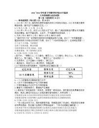 山东省日照市五莲县2021-2022学年七年级下学期期末学科学业水平监测道德与法治试题（无答案）