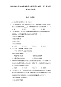 2021-2022学年山东省济宁市嘉祥县八年级（下）期末道德与法治试卷（含答案与解析）