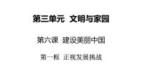 初中政治 (道德与法治)人教部编版九年级上册正视发展挑战教学ppt课件