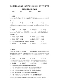 山东省淄博市桓台县（五四学制）2021-2022学年六年级下学期期末道德与法治试题(含答案)