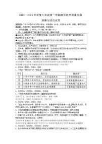 安徽省2022-2023学年九年级上学期期中教学质量检测道德与法治试卷