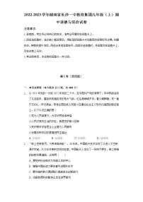 2022-2023学年湖南省长沙一中教育集团九年级(上)期中道德与法治试卷(含解析)