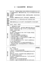 政治 (道德与法治)九年级上册我们的梦想教案