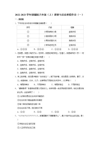 2022-2023学年部编版八年级（上）道德与法治寒假作业（一） （含答案）