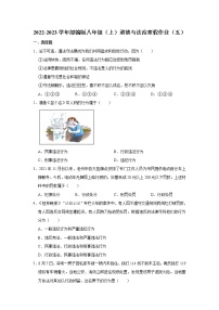 2022-2023学年部编版八年级（上）道德与法治寒假作业（五）（含答案）