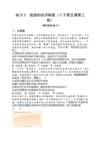 2023年中考道德与法治一轮复习专题练习03 我国的经济制度