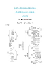 初中政治中考复习 第三单元走向未来的少年-2022年中考道德与法治必备知识清单（思维导图+核心知识+考点梳理）（部编版）