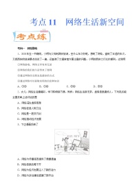 初中政治中考复习 考点11  网络生活新空间（考点专练）-备战2021年中考道德与法治一轮复习考点微专题