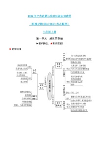 初中政治中考复习 七年级上册-2022年中考道德与法治必备知识清单（思维导图+核心知识+考点梳理）（部编版）