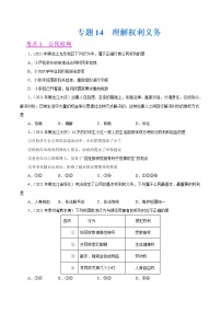 初中政治中考复习 专题14  理解权利义务（第01期）-2021中考道德与法治真题分项汇编（全国通用）（原卷版）