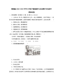 部编版2022-2023学年七年级下册道德与法治期中专项提升模拟试题（含解析）