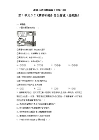 初中人教部编版青春有格优秀同步测试题