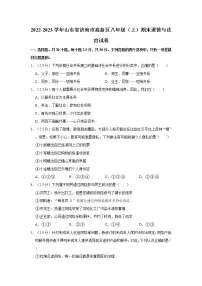 2022-2023学年山东省济南市高新区八年级(上)期末道德与法治试卷