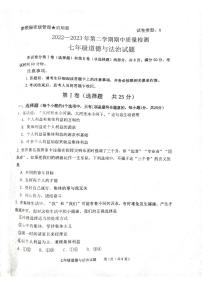 山东省泰安市东平县2022-2023学年(五四学制)七年级下学期期中考试道德与法治试卷