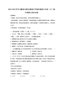 2022-2023学年安徽省合肥市琥珀中学教育集团七年级（下）期中道德与法治试卷（含解析）