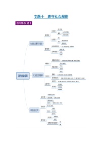 中考道德与法治三轮冲刺 知识点梳理与冲刺练习专题10 遵守社会规则 (含详解)