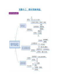 中考道德与法治三轮冲刺 知识点梳理与冲刺练习专题12 维护国家利益 (含详解)