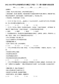 山东省青岛市市南区2022-2023学年八年级下学期期中道德与法治试卷 （含解析）