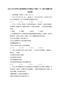 2022-2023学年山东省青岛市市南区八年级(下)期中道德与法治试卷(含解析)