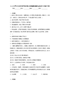 初中政治 (道德与法治)人教部编版八年级下册公平正义的守护课后作业题