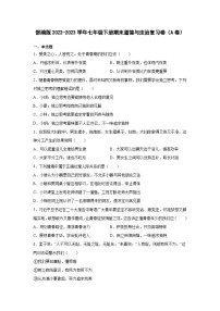 部编版2022-2023学年七年级下册期末道德与法治复习卷（A卷）含解析