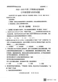 山东省泰安市东平县 2022-2023学年七年级下学期期末道德与法治试题