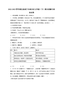 2022-2023学年湖北省咸宁市咸安区七年级（下）期末道德与法治试卷（含解析）