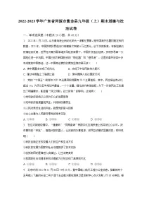 2022-2023学年广东省河源市紫金县九年级(上)期末道德与法治试卷(含解析)